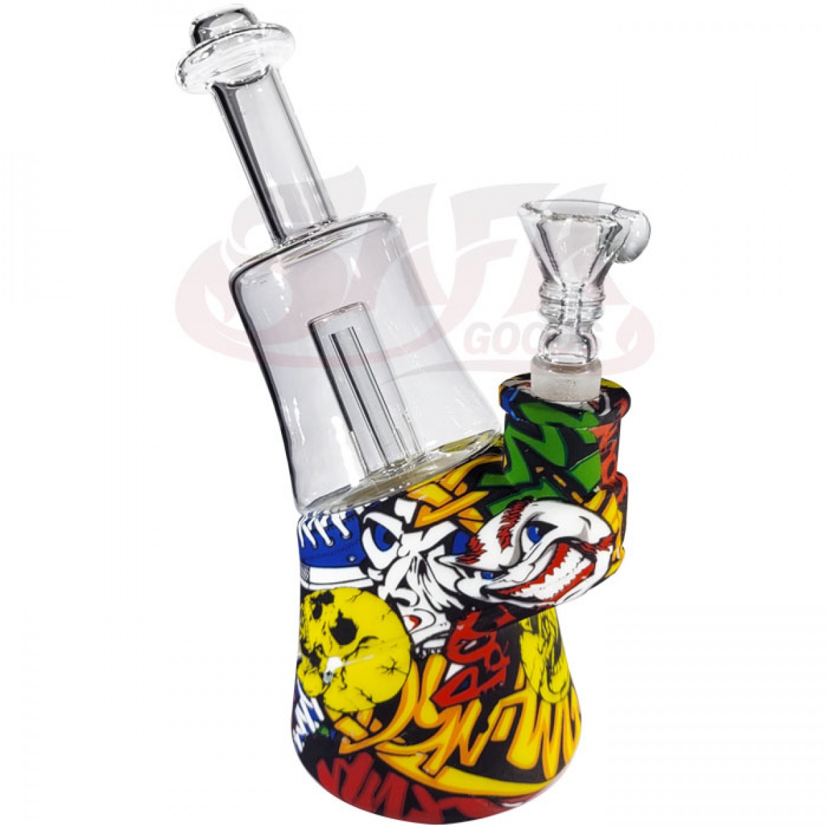 7 Inch Silicone /Glass Banger Hanger W/ Dome Perc - Various Designs 